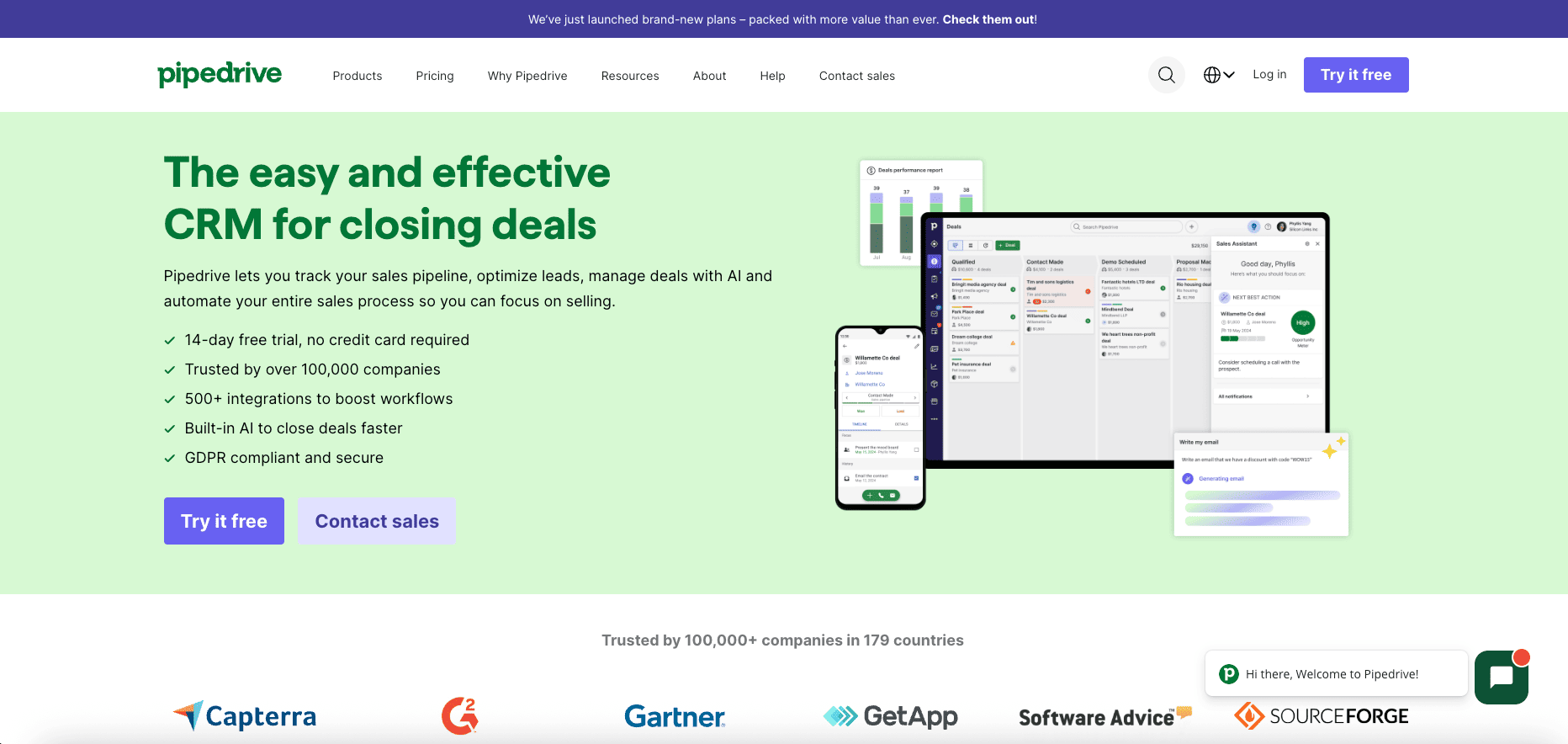 Pipedrive sales reporting dashboard for pipeline tracking