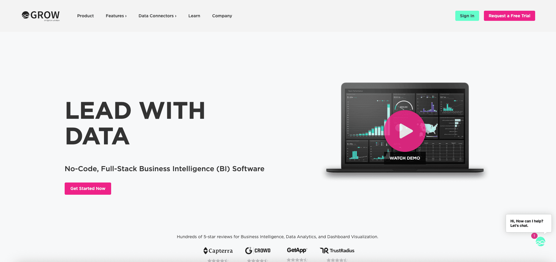 Grow sales reporting software website