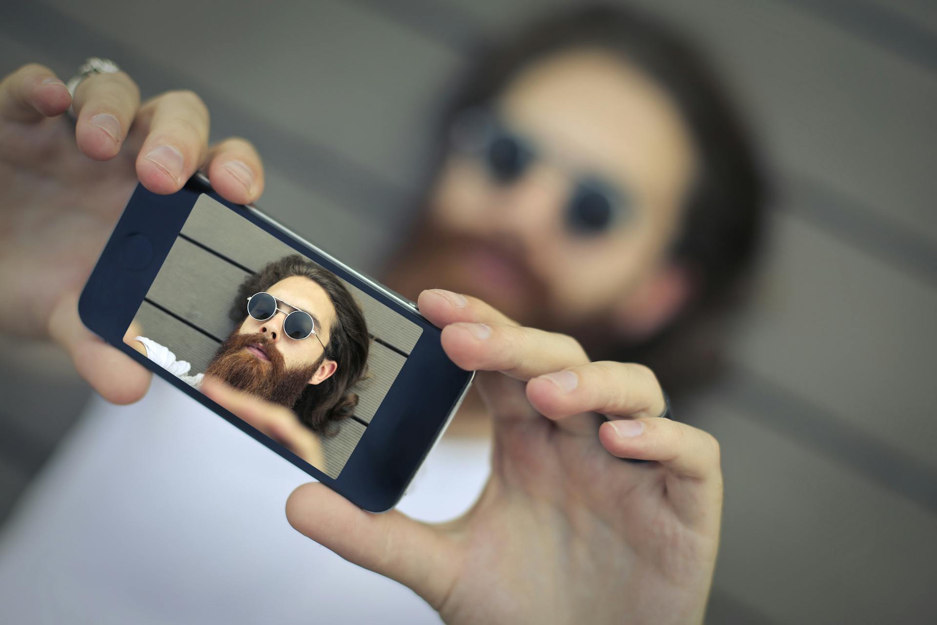 Selfie from low angle