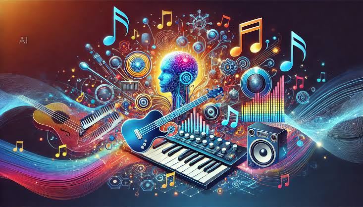 Music illustration made by AI