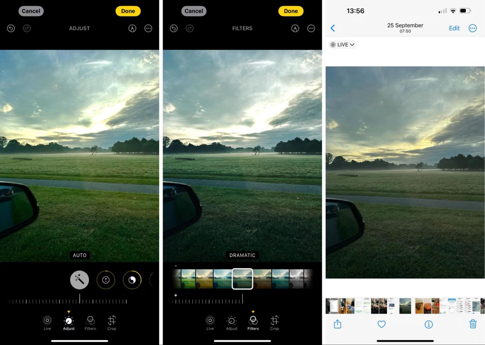 Apple editing photo UI apps