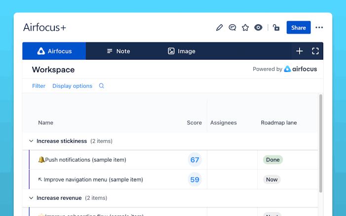Airfocus for product managers