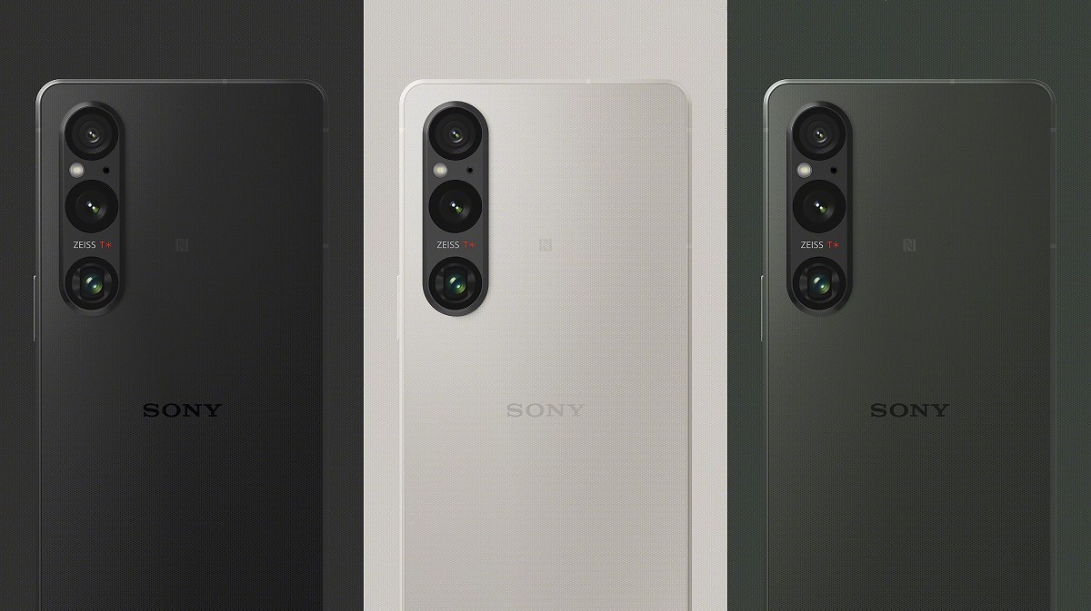 Sony Xperia 1 VI in black, silver, and gray with triple Zeiss T* cameras
