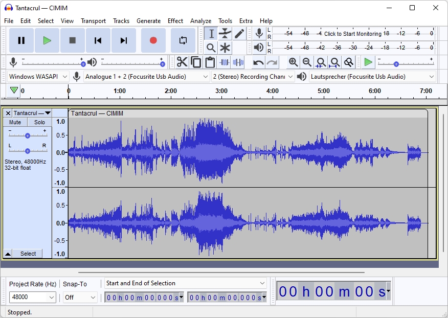 Audacity podcast recording software