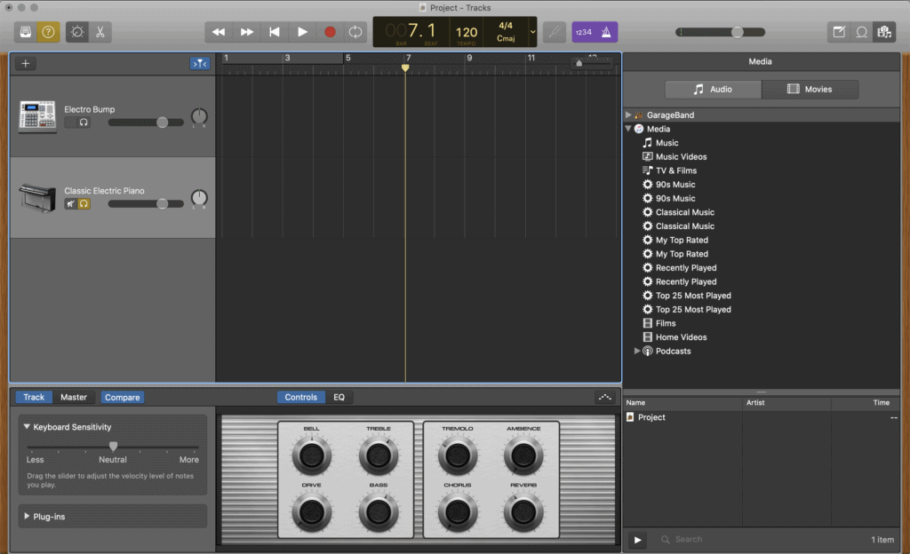 GarageBand interface