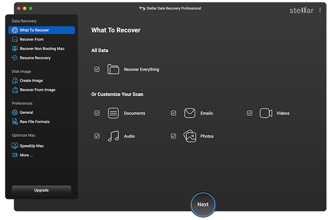 Stellar data recovery software