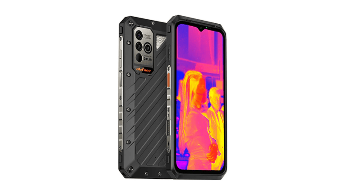 Ulefone Power Armor 18T displaying its built-in thermal camera feature